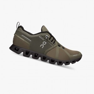 Dámské Běžecké Boty On Cloud 5 Waterproof Olivy Zelené Černé | 913FRSMAU