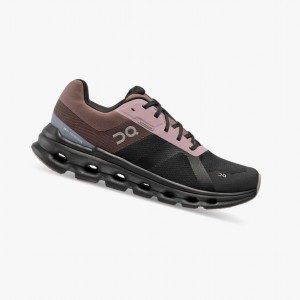 Dámské Běžecké Boty On Cloudrunner Waterproof Černé Fialové | 658ABHQVZ