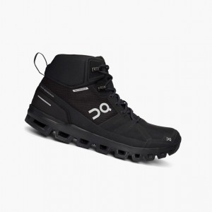 Dámské Pohorky On Cloudrock Waterproof Černé | 874HEDPVO