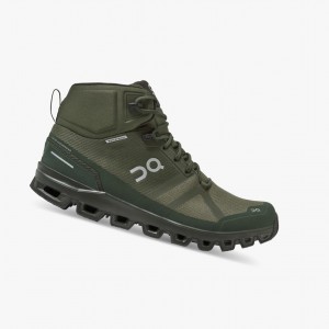 Pánské Pohorky On Cloudrock Waterproof Olivy Zelené | 269XOHRWZ